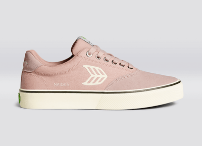 NAIOCA Skate Rose Suede and Canvas Ivory Logo Sneaker Men