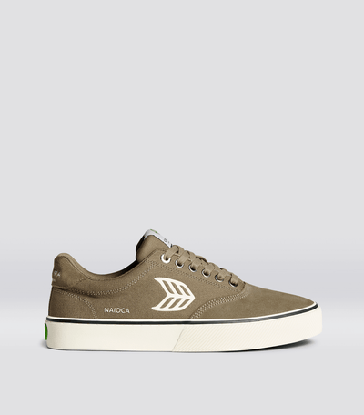 NAIOCA Skate Burnt Sand Suede and Canvas Ivory Logo Sneaker Women