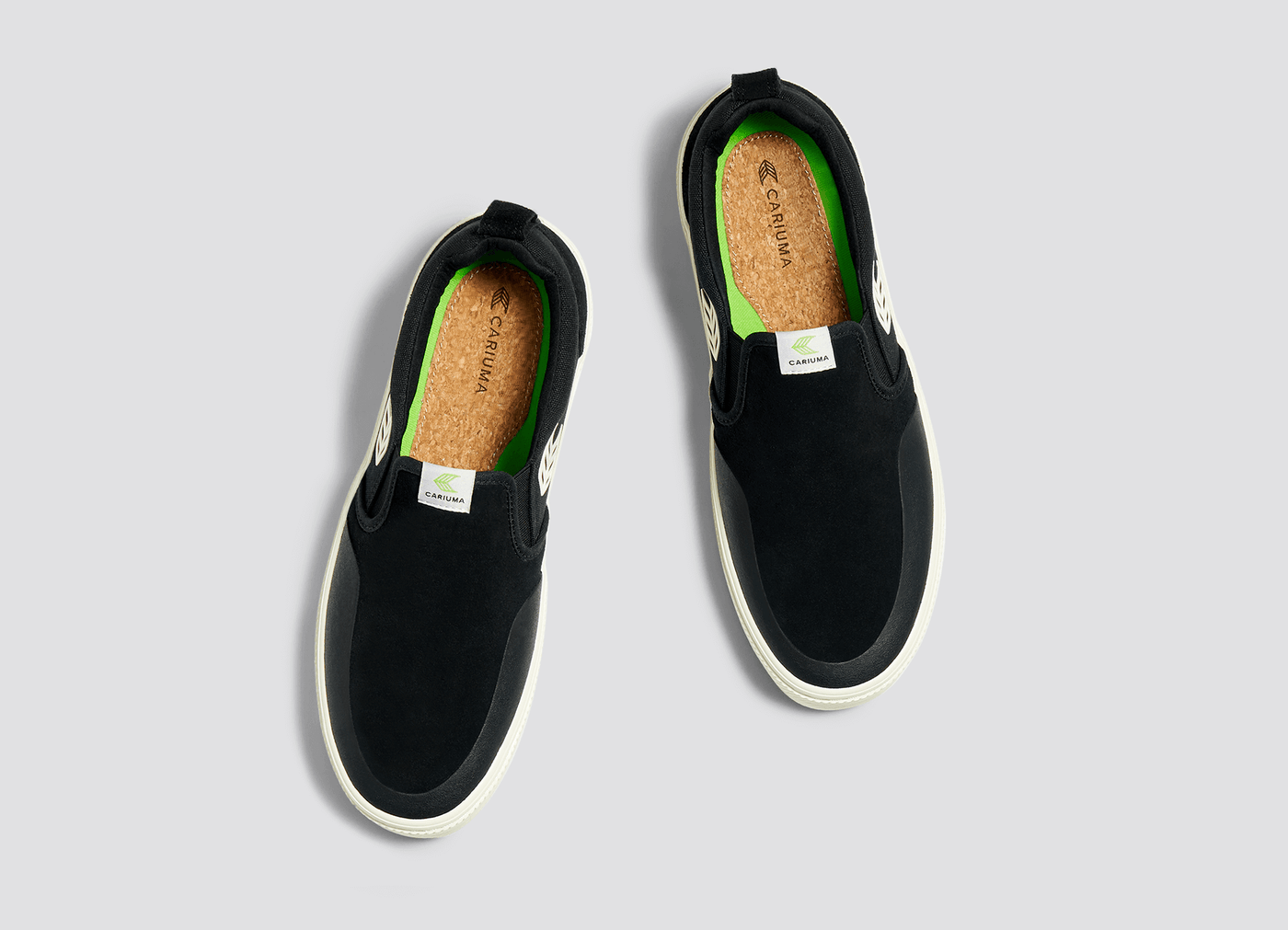 SLIP ON Skate PRO Black Suede and Canvas Ivory Logo Sneaker Women