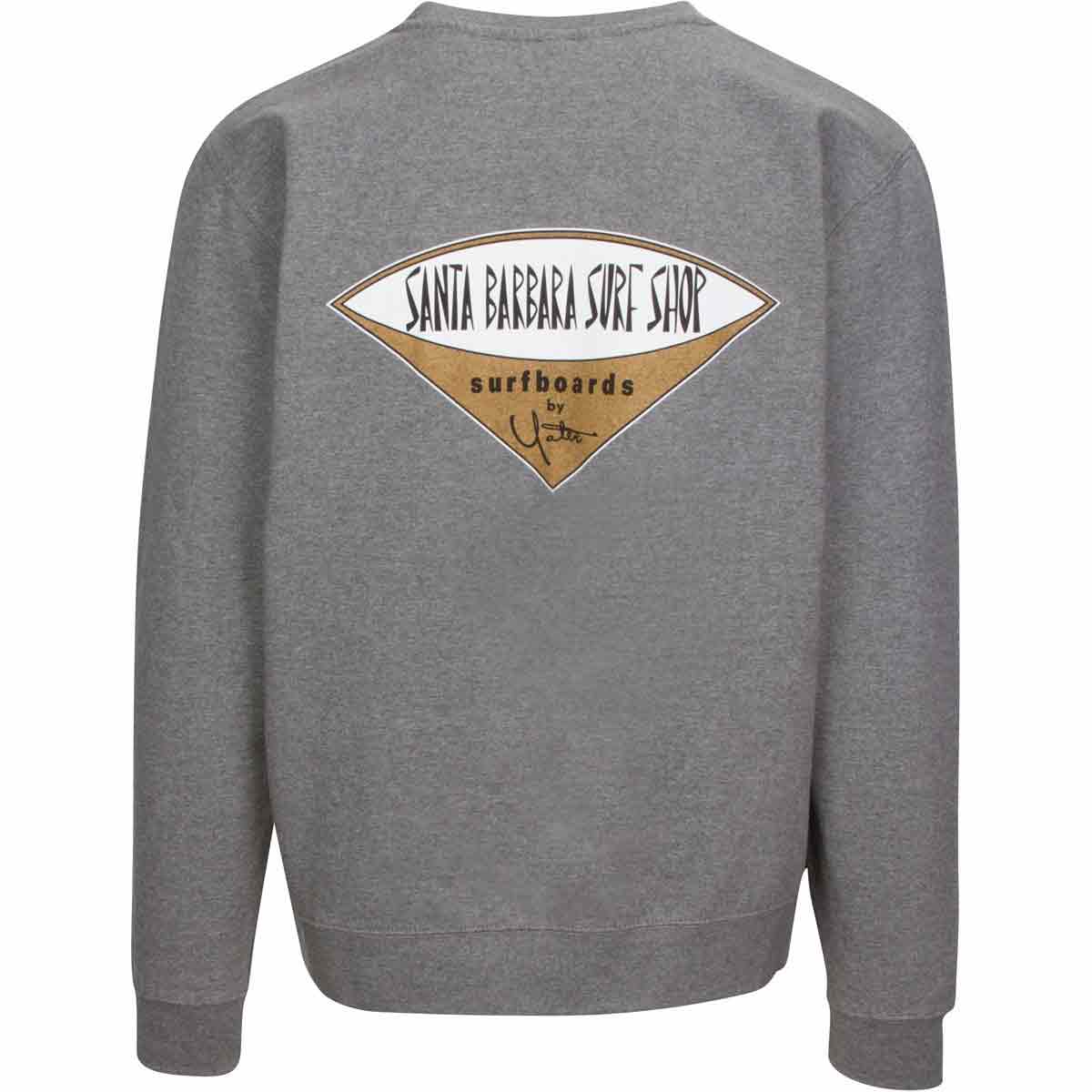 Crew Neck Sweatshirt with Santa Barbara Surf Shop Logo - Surf N' Wear Beach House Online