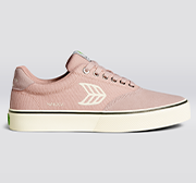 NAIOCA Skate Rose Suede and Canvas Ivory Logo Sneaker Men