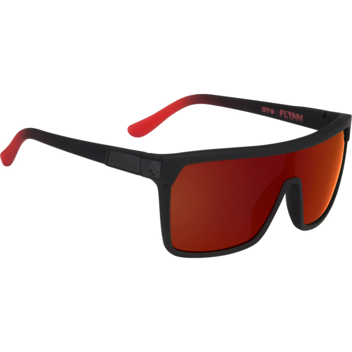 Flynn Soft Matte Black Red Fade - HD Plus Gray Green with Red Light Spectra Mirror
